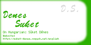 denes suket business card
